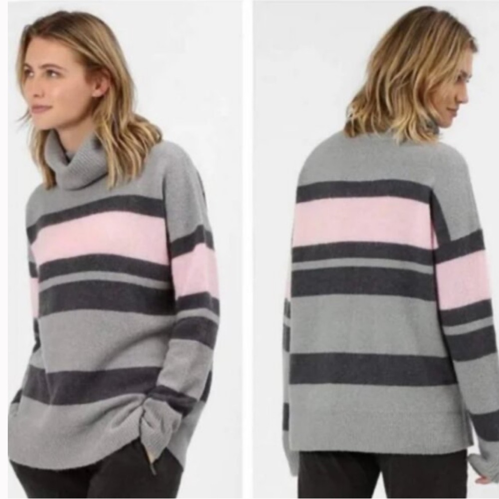 Sweaty Betty Bloomsbury Knit Stripe Turtleneck Sweater